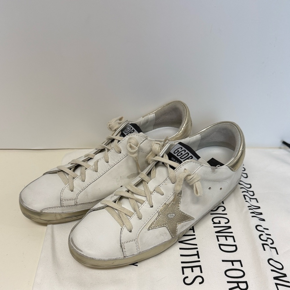 Women's Golden Goose Super-Star sneakers white / gold, size 40, excellent condit - Picture 6 of 16